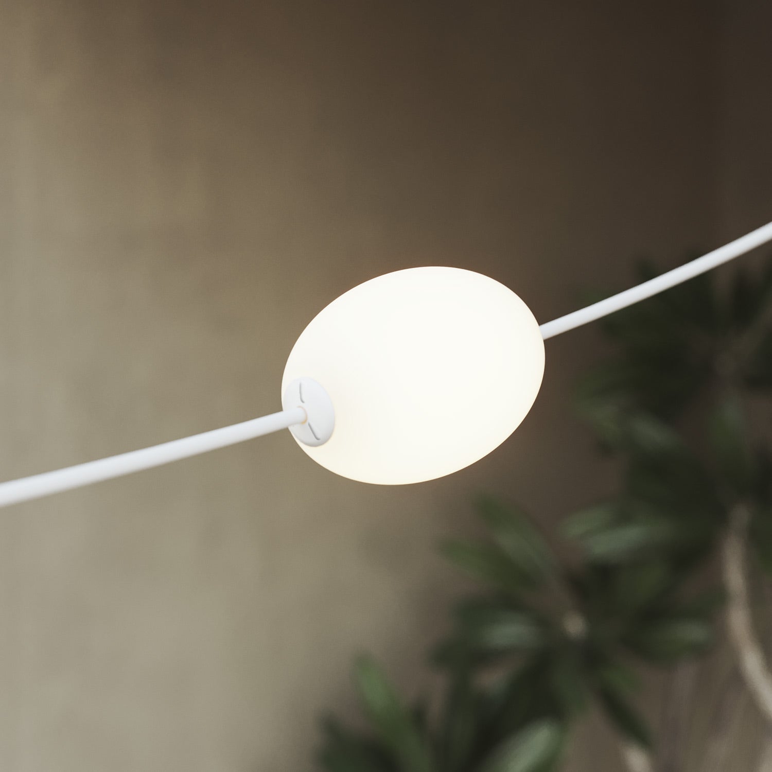 Catena luminosa 6 punti luce da esterno IP67 Bianco sabbia con spina UK - Marina6