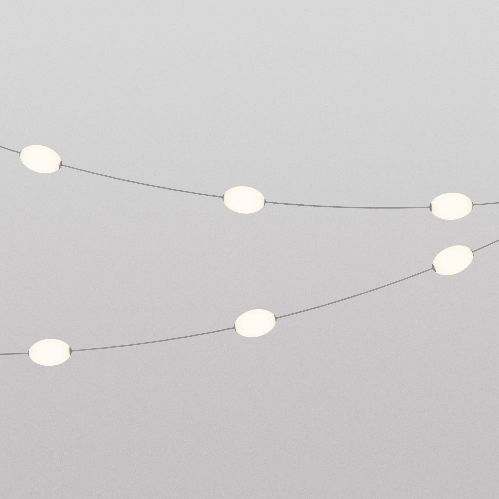 Catena luminosa 6 punti luce da esterno IP67 Grigio con spina UK - Marina6