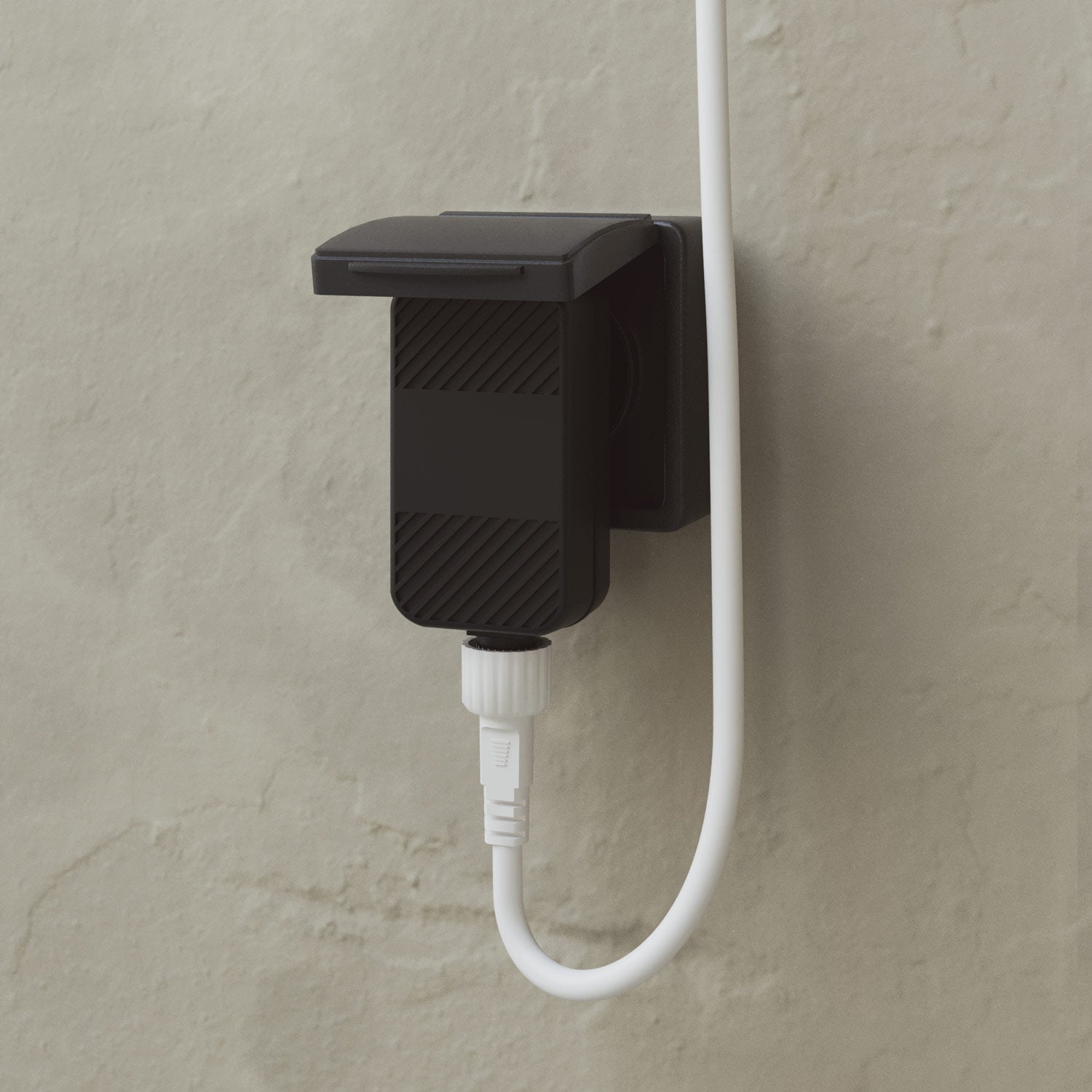 Catena luminosa reticolare 7 punti luce da esterno IP67 Bianco sabbia con spina UK - Marina GRID