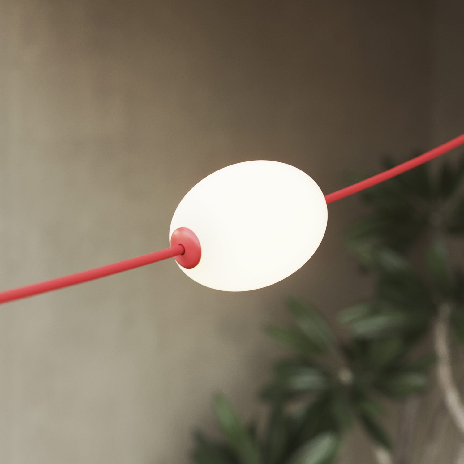 Catena luminosa reticolare 7 punti luce da esterno IP67 Rosso stella marina con spina UK - Marina GRID