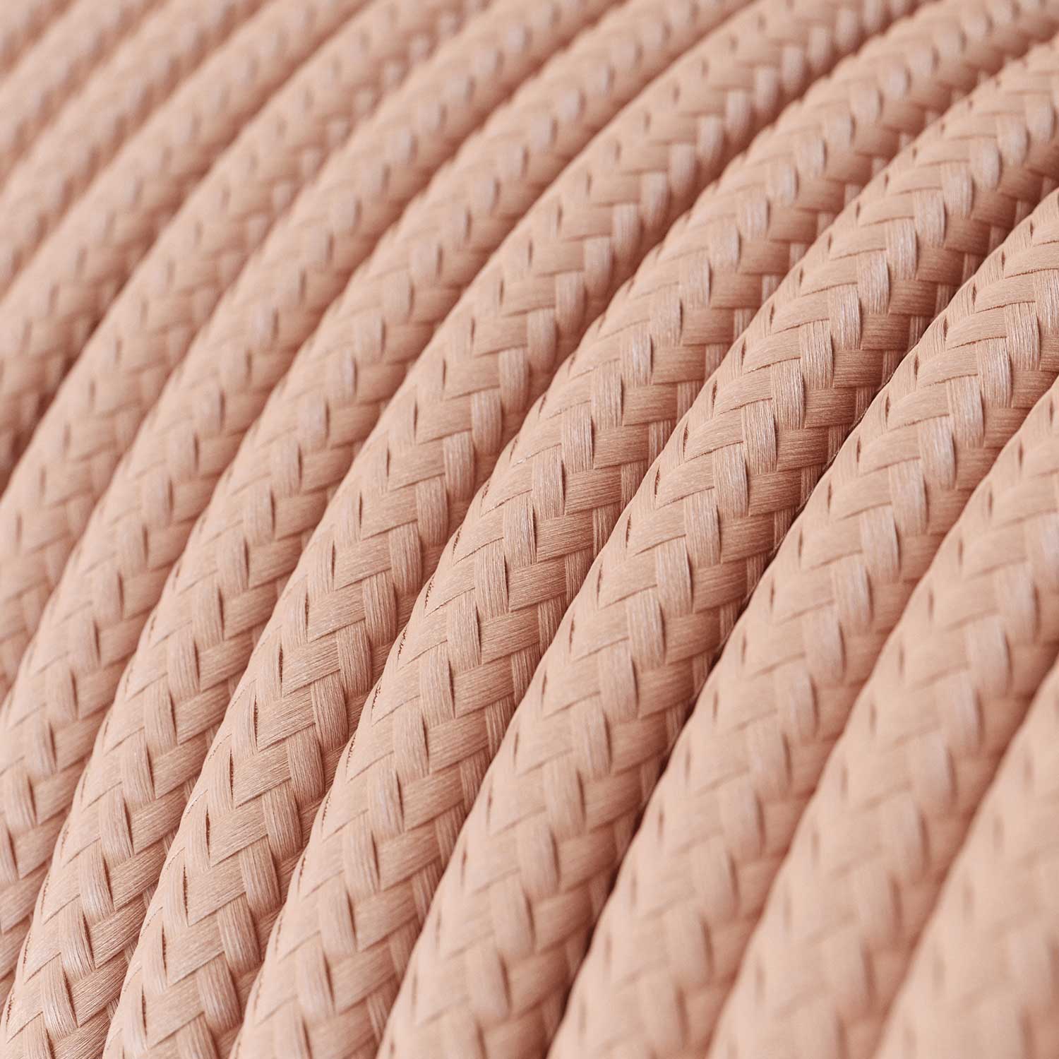 Corda elettrica in tessuto Rosa Baby - L'Originale Creative Cables, per le tue lampade dai colori pastello - RM16