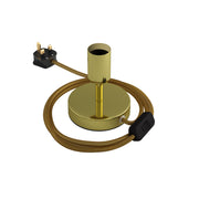 Alzaluce - Lampada da tavolo in metallo e spina UK - Ottone 5 cm