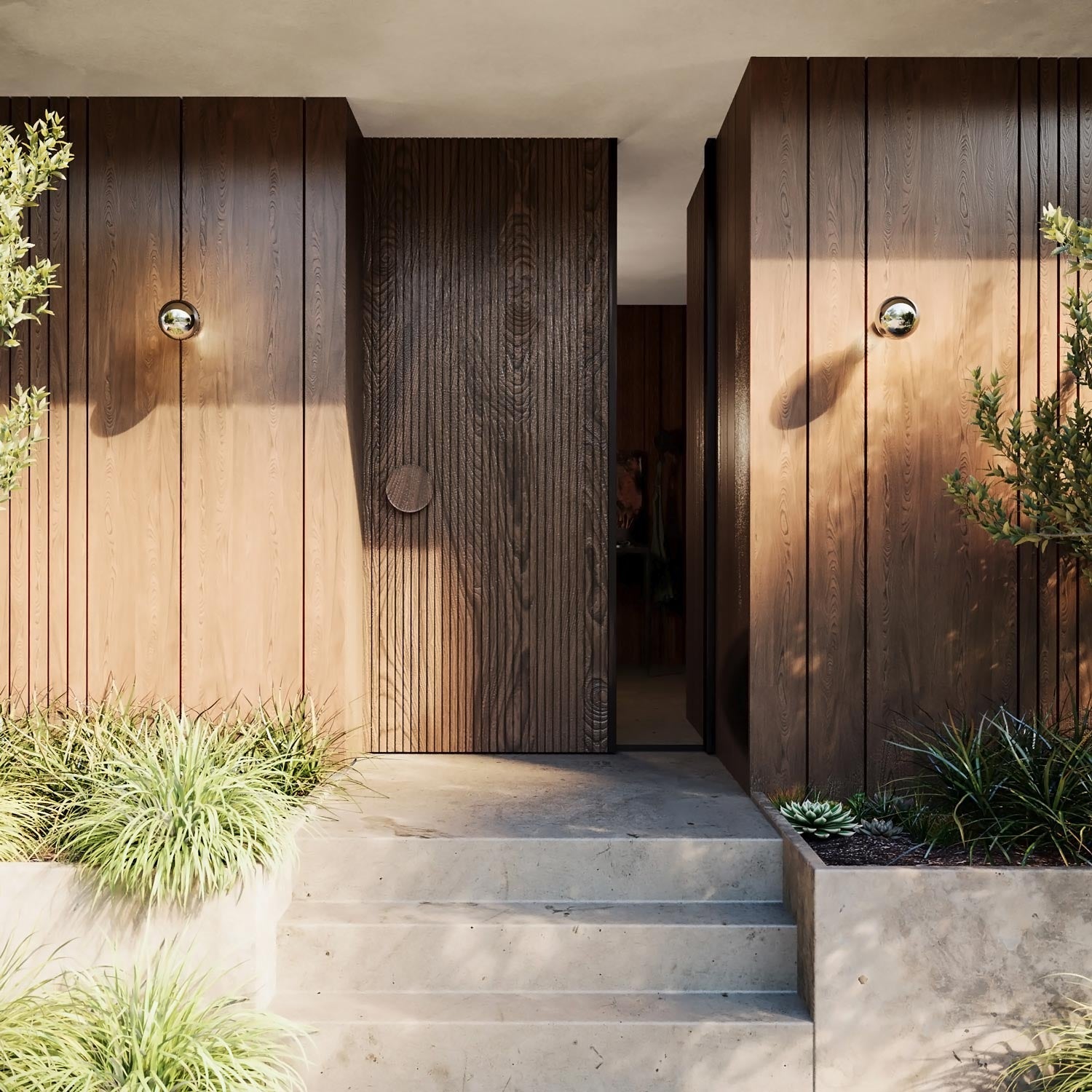 Applique Bianca con lampadina a vista mezza sfera argento - Waterproof IP44 - IO