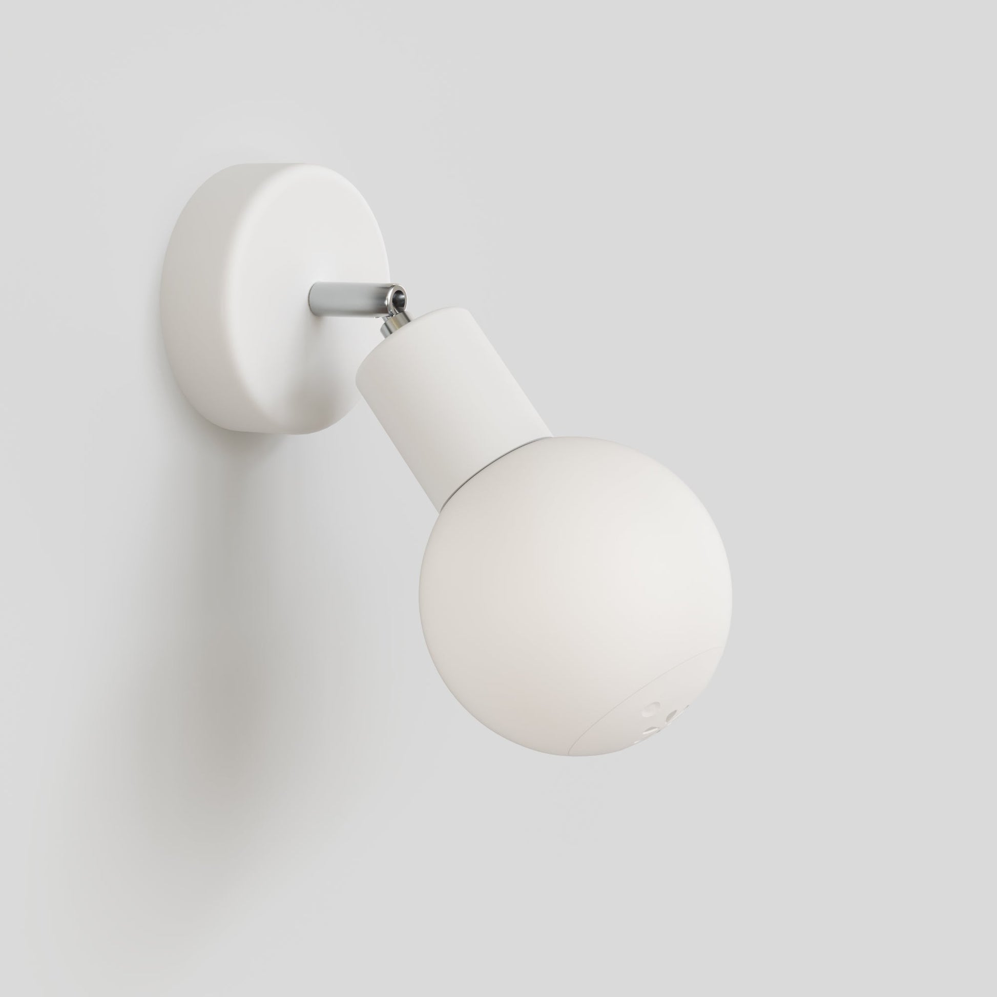 Applique da esterno Modulair IP65 con snodo regolabile e paralume a sfera infrangibile Unbreak-a-Ball - Bianco - Creative Cables