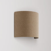 Applique Ventola con paralume in tessuto - Made in Italy - Lana Marrone