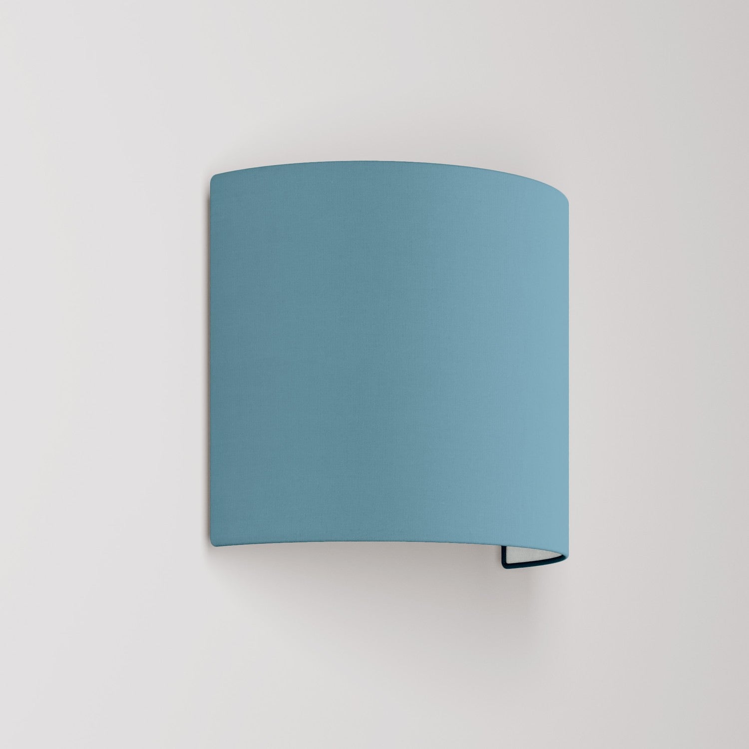 Applique Ventola con paralume in tessuto Teletta azzurro severo - Made in Italy