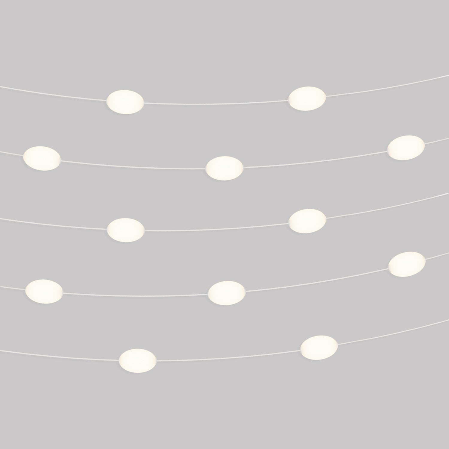 Catena luminosa 12 punti luce da esterno IP67 Bianco sabbia con spina UK - Marina12 - Creative Cables