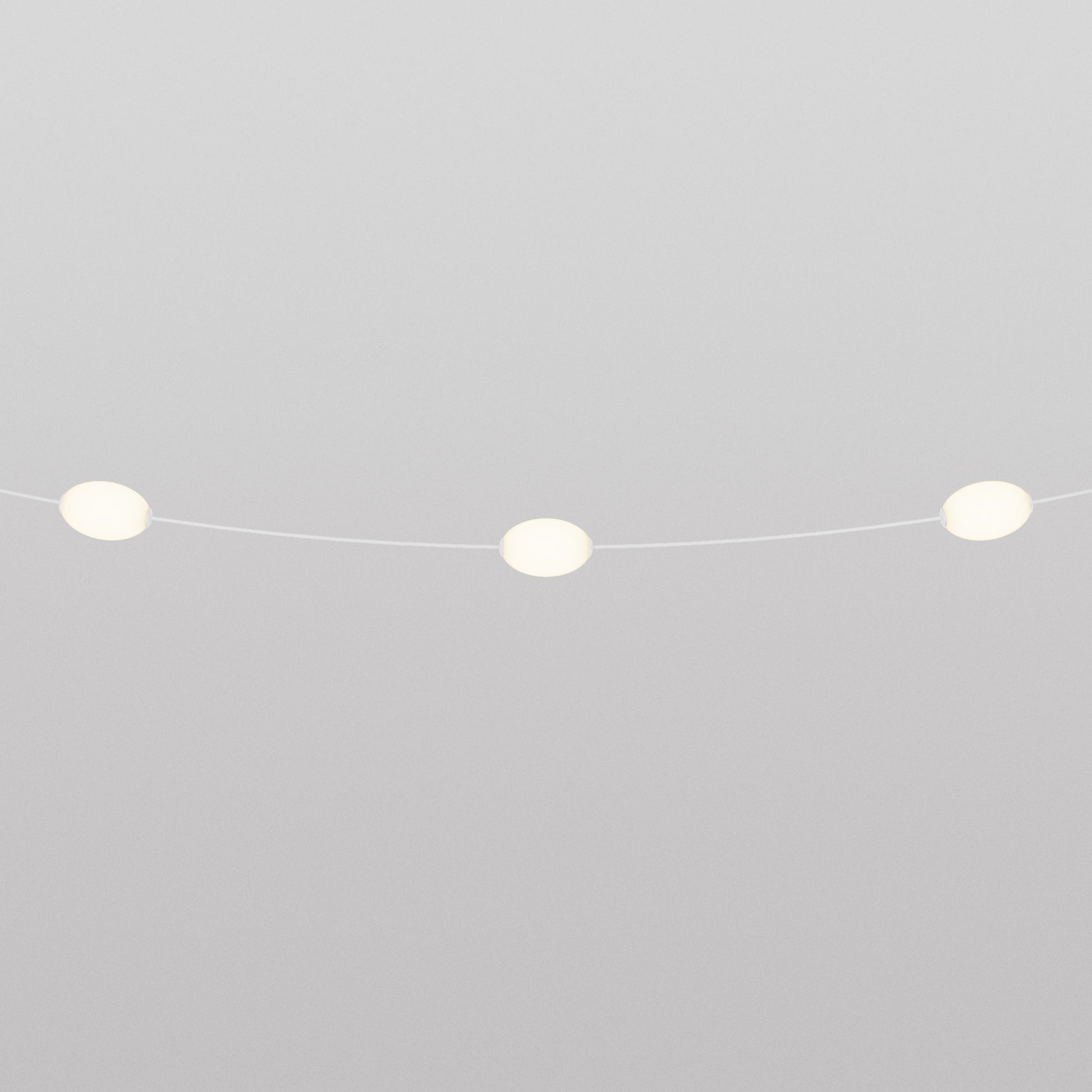 Catena luminosa 3 punti luce da esterno IP67 Bianco sabbia con spina UK - Marina3