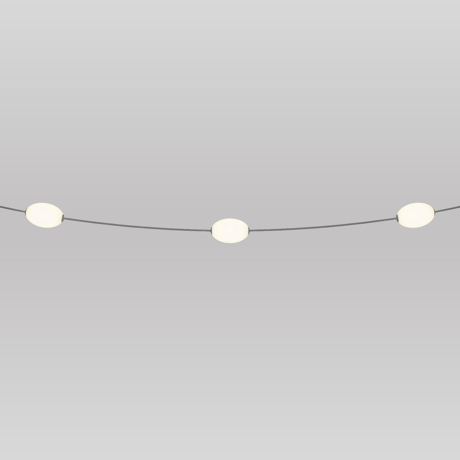 Catena luminosa 3 punti luce da esterno IP67 Grigio con spina UK - Marina3