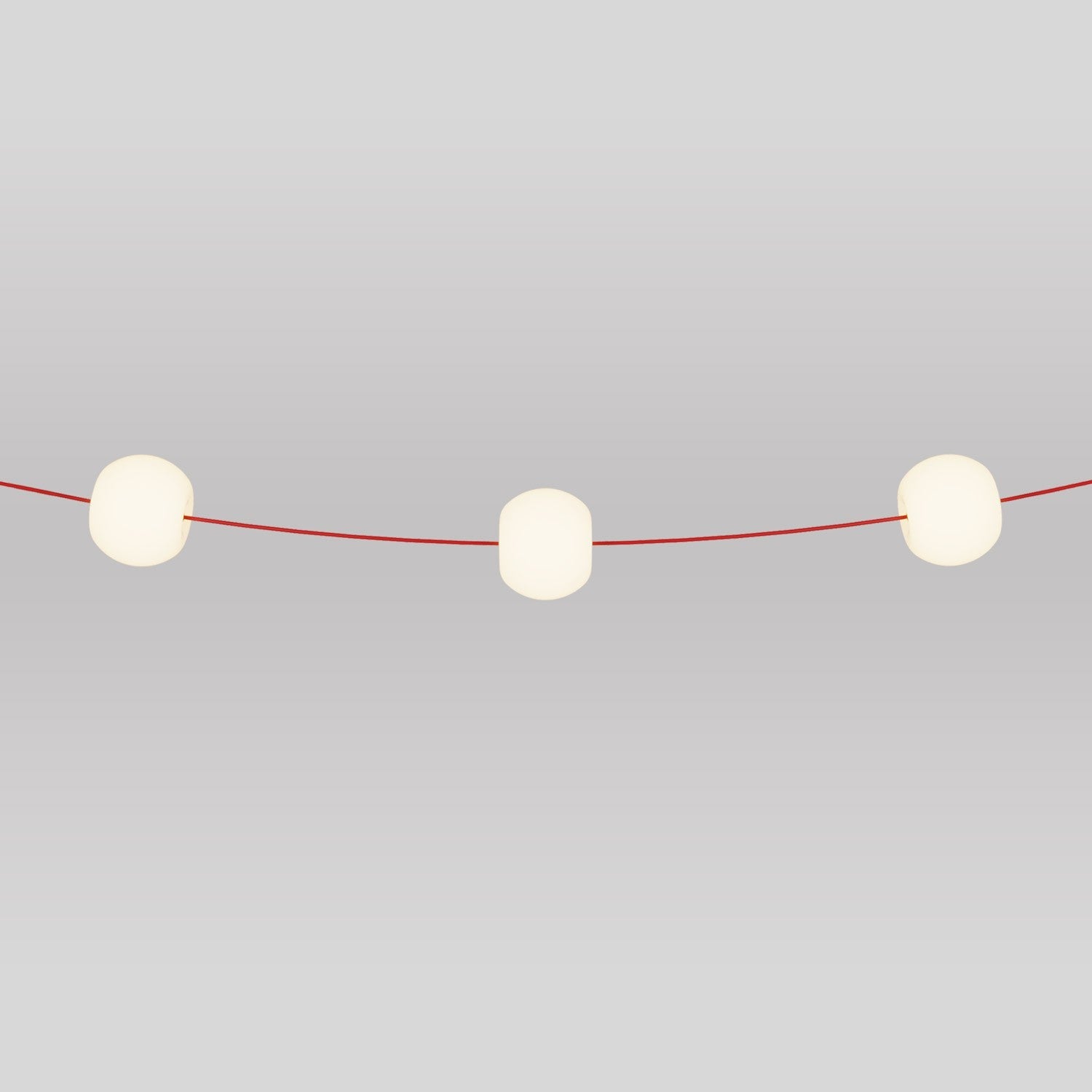 Catena luminosa 3 punti luce da esterno IP67 Rosso Stella Marina con spina UK - Marina3 Cherry