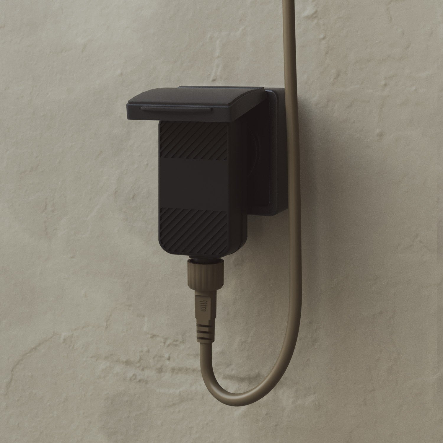Catena luminosa 3 punti luce da esterno IP67 Verde Oliva con spina UK - Marina3 Cherry 70 cm