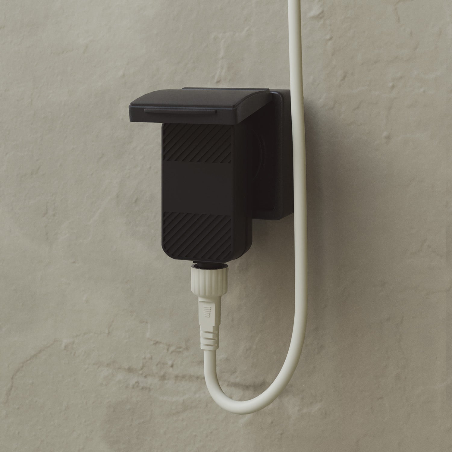 Catena luminosa 4 punti luce da esterno IP67 Bianco Sabbia con spina UK - Marina4 Cherry 140 cm