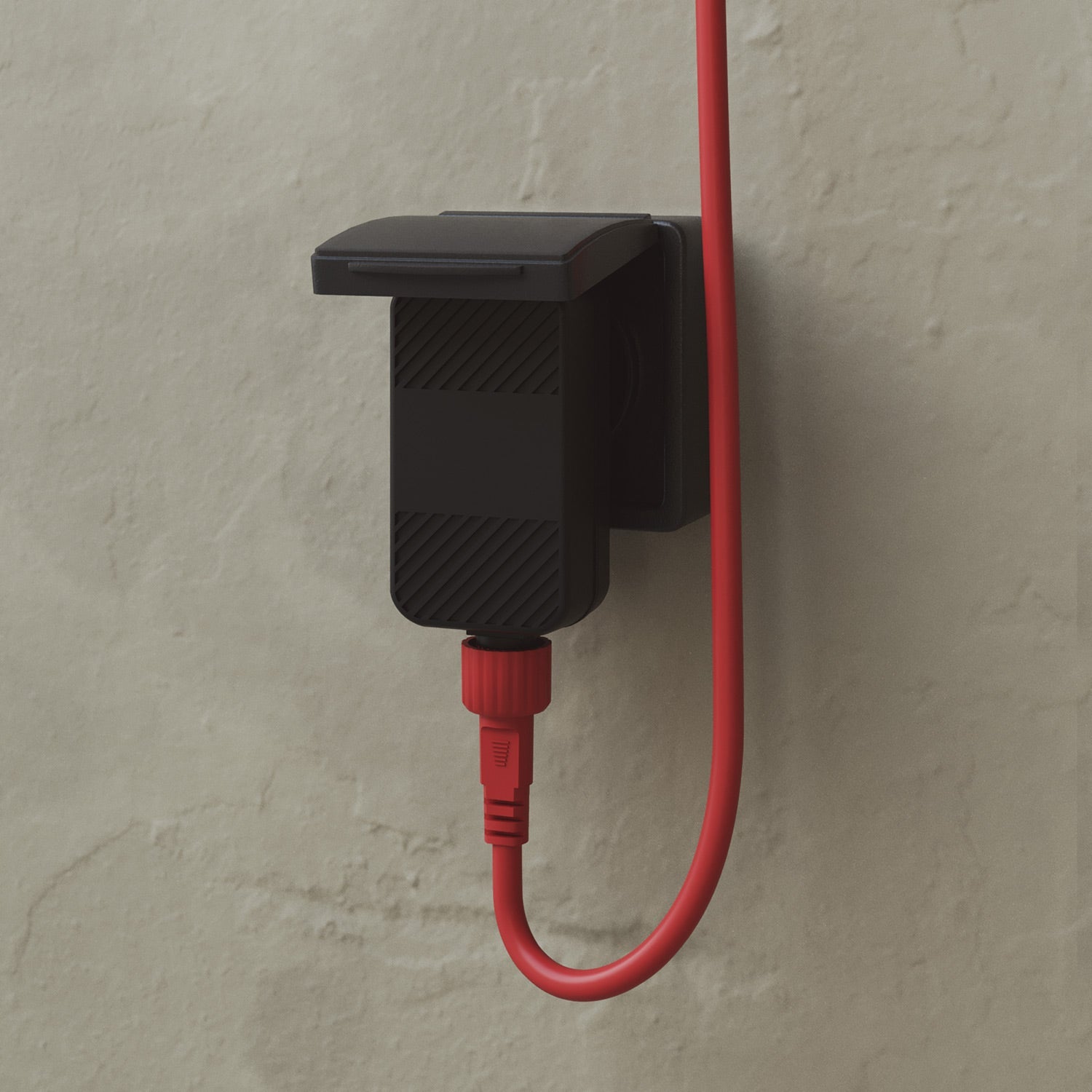 Catena luminosa 4 punti luce da esterno IP67 Rosso Stella Marina con spina UK - Marina4 Cherry 140 cm