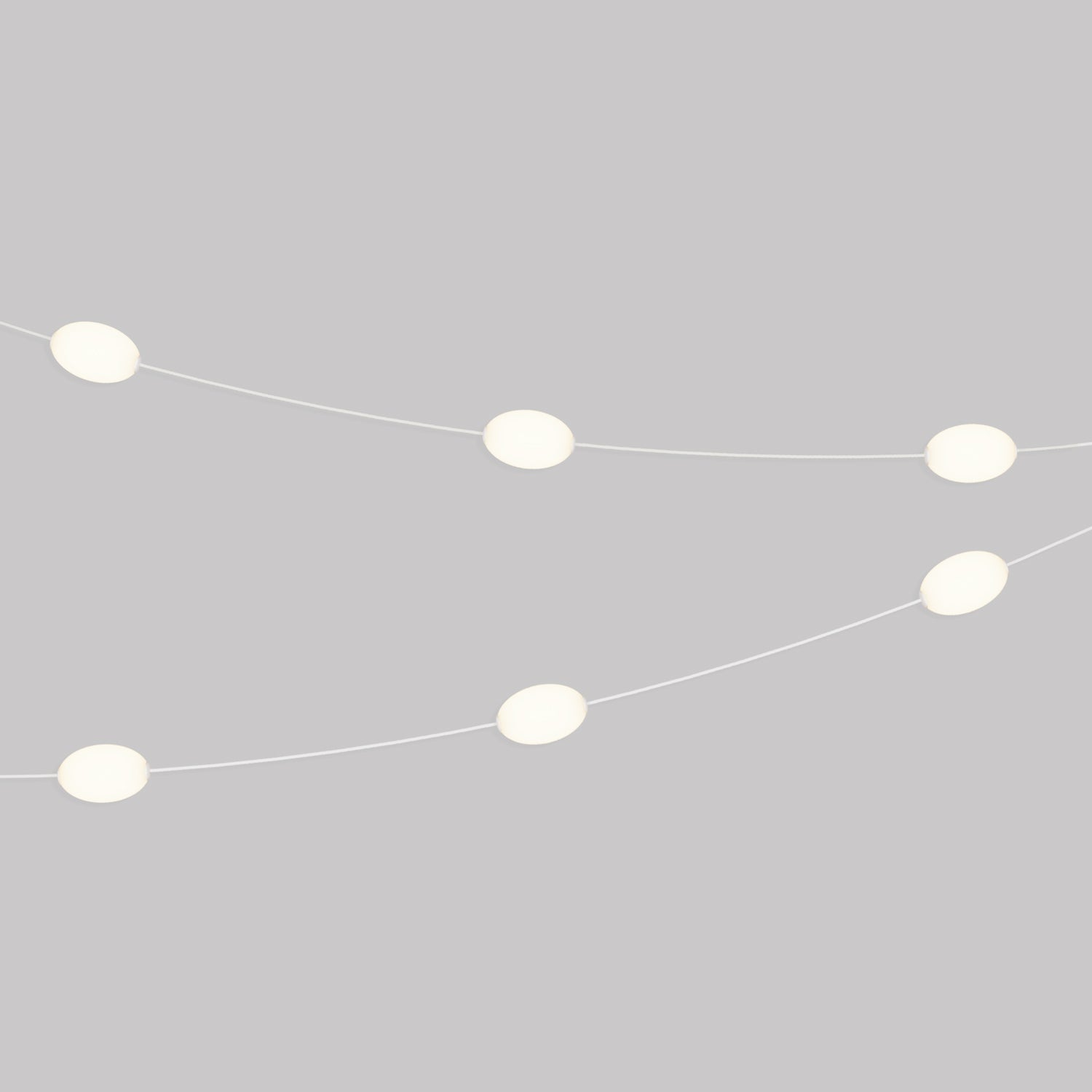 Catena luminosa 6 punti luce da esterno IP67 Bianco sabbia con spina UK - Marina6 - Creative Cables