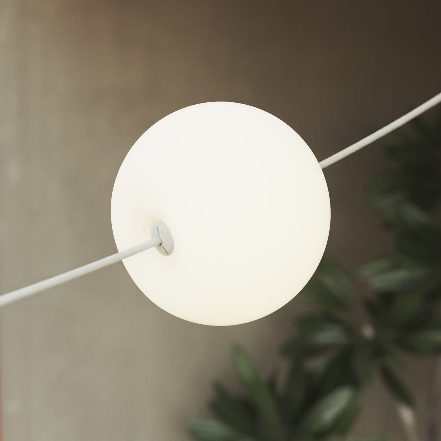 Catena luminosa 6 punti luce da esterno IP67 Bianco Sabbia con spina UK - Marina6 Cherry 70 cm