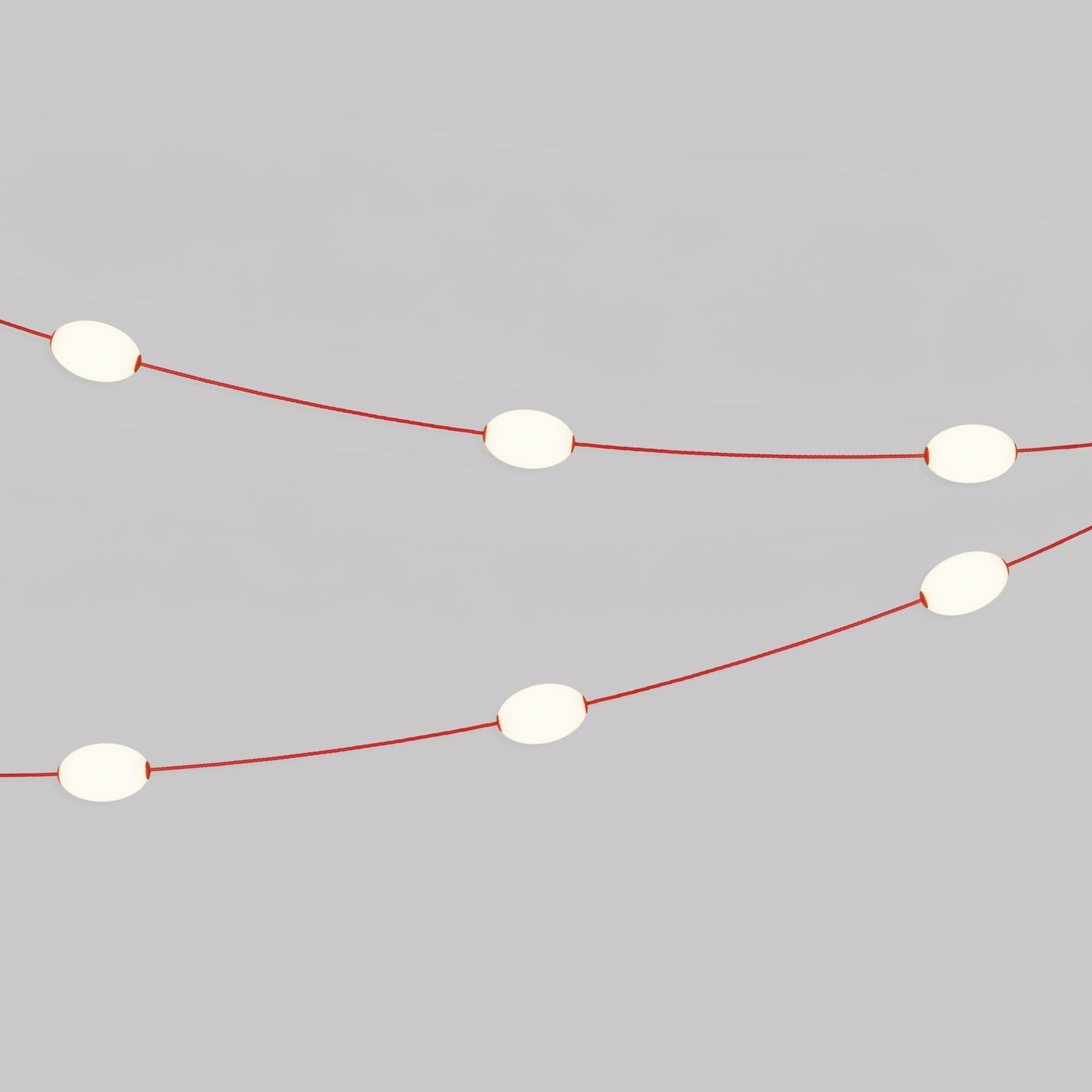 Catena luminosa 6 punti luce da esterno IP67 Rosso stella marina con spina UK - Marina6 - Creative Cables