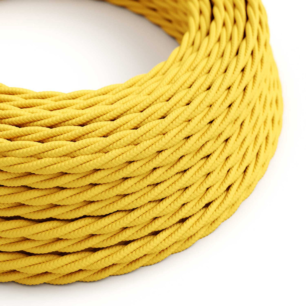 Braided textile electric cable Maize Yellow – Creative Cables
