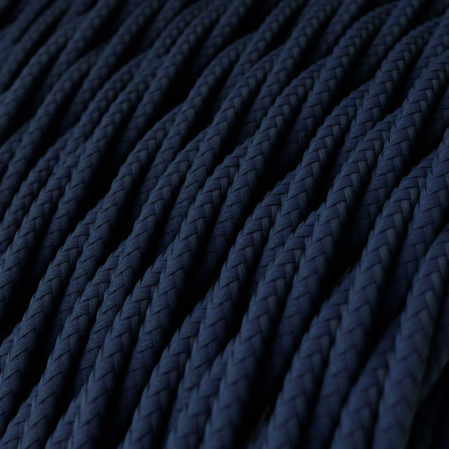 Cavo trecciato per illuminazione Blu profondo - L'Originale Creative Cables, per impianti a vista di design - TM20
