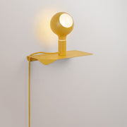 Combo Camo - Lampada con mensola e spina UK - Giallo - Creative Cables