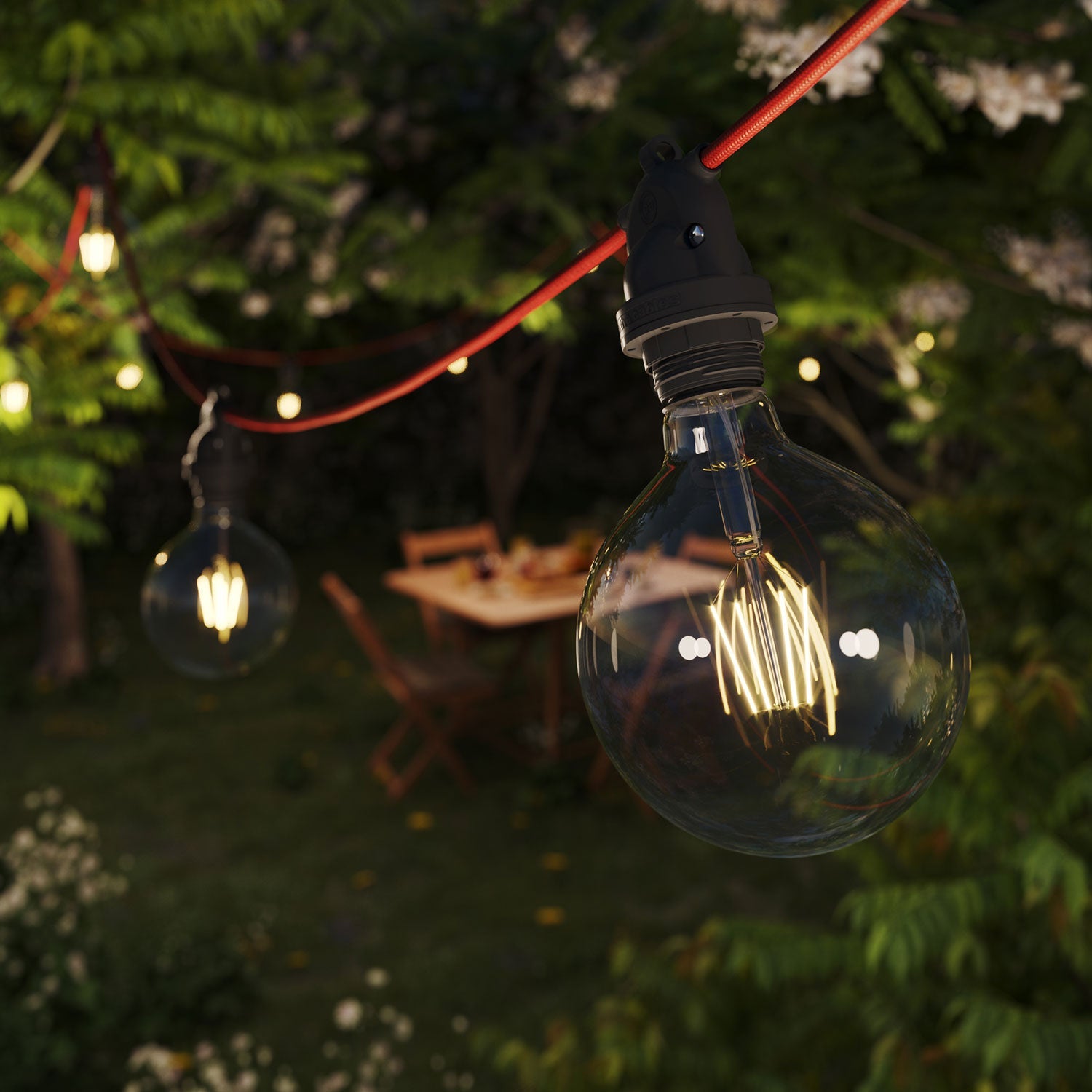 Eiva-2 - Portalampada per esterno a doppia uscita IP65 attacco E27 per sistema Modulair - Nero