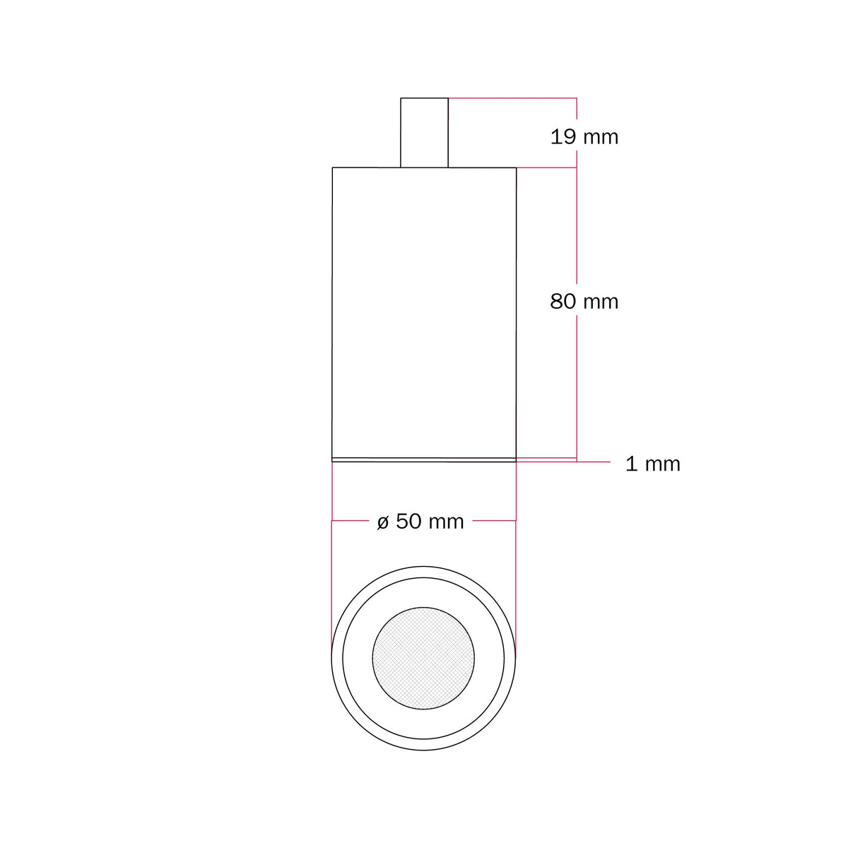 Faretto GU10 Spotlight LED Bispot - Bianco opaco / Titanio satinato - Creative Cables