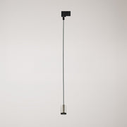 Faretto singolo Mini Spotlight GU1d0 per binari - Titanio satinato