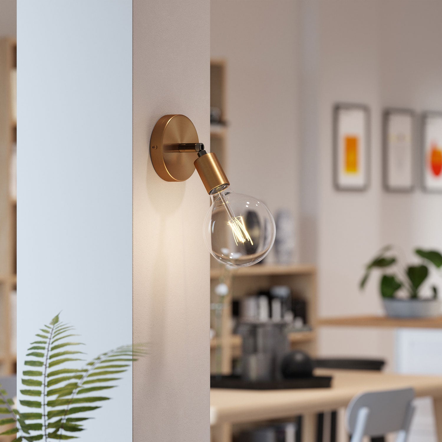Fermaluce Metallo 90°, punto luce orientabile da parete o soffitto - Bronzo satinato