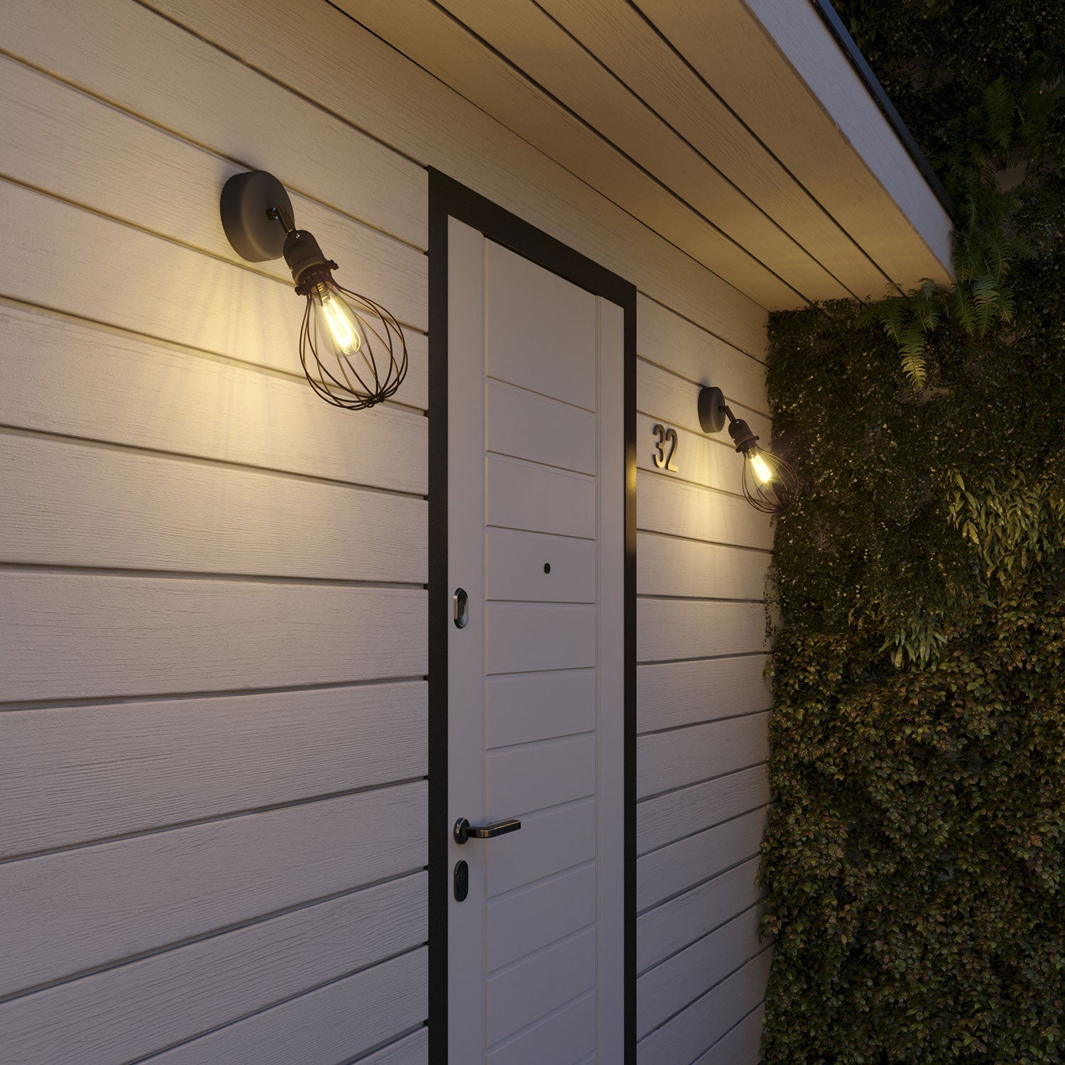 Fermaluce per paralume Modulair con snodo orientabile, rosone e portalampada IP65 waterproof - Grafite