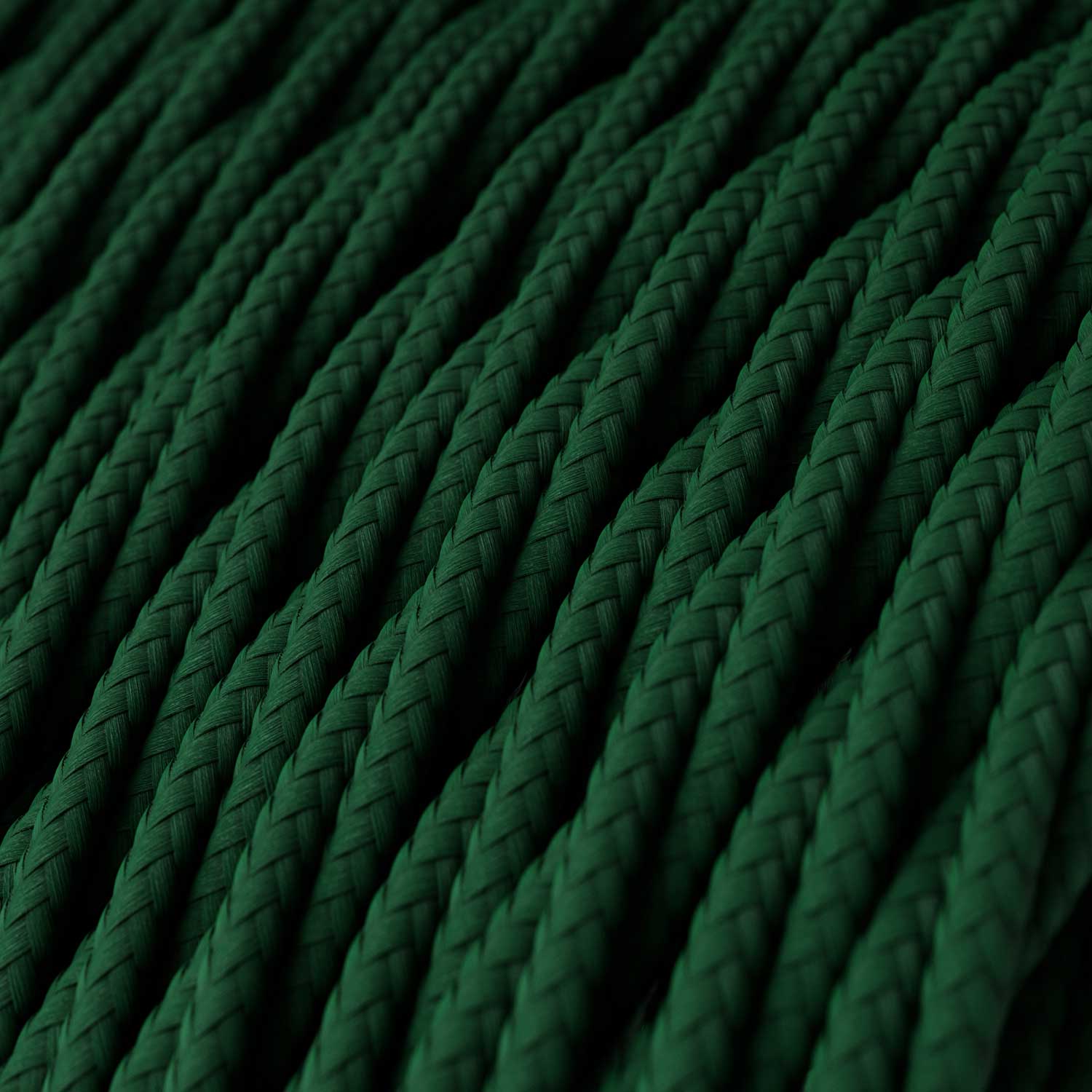 Filo elettrico in tessuto trecciato Verde Bosco - L'Originale Creative Cables, progettato valorizzare i tuoi lampadari - TM21 - Creative Cables