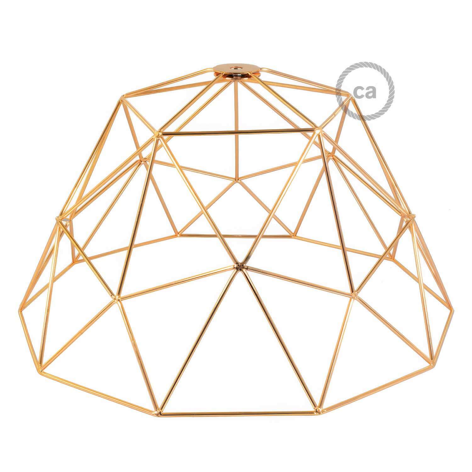 Gabbia XL paralume Dome in metallo con portalampada E27 - Rame