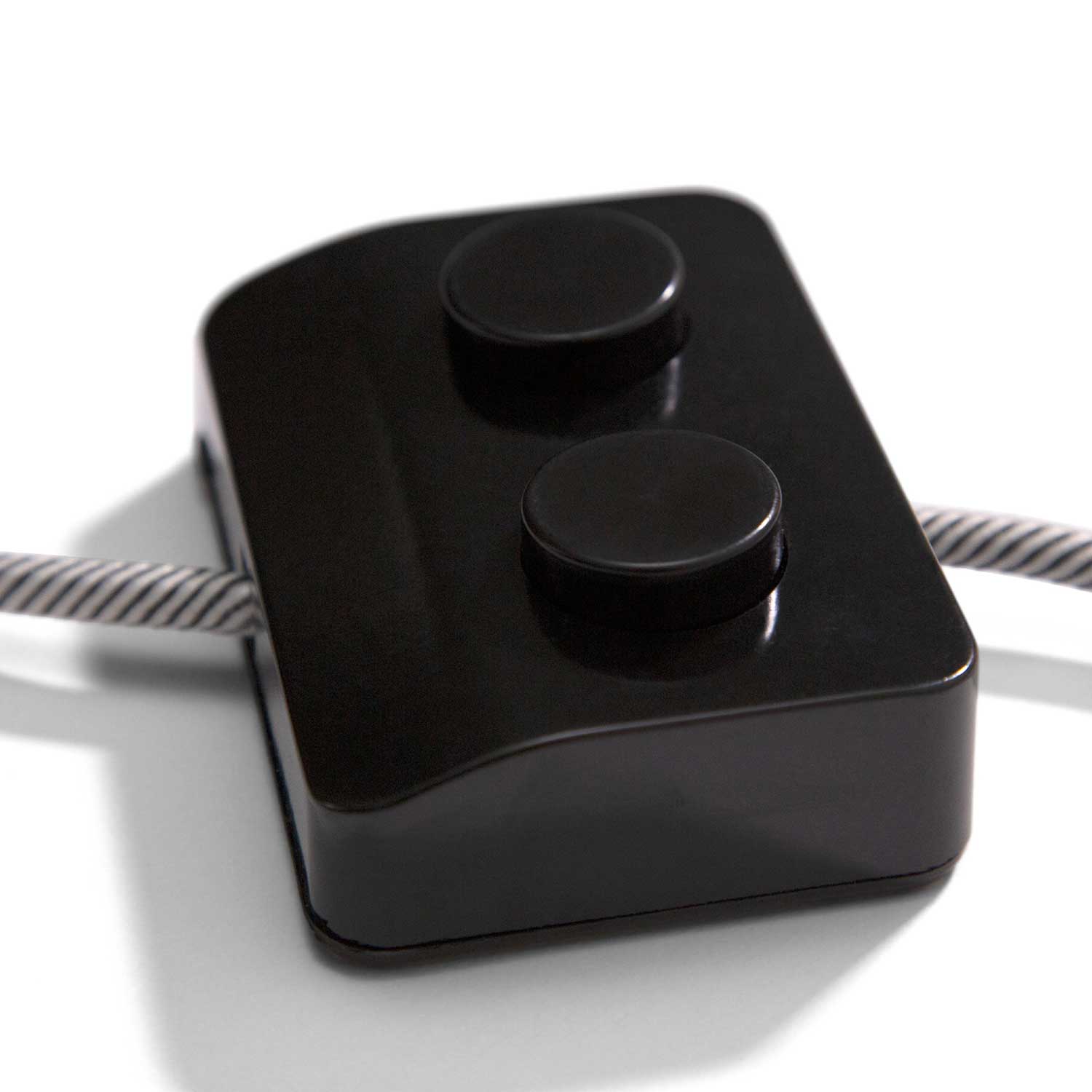 Interruttore Unipolare Nero con doppia accensione a pedale - Design by Achille Castiglioni - Creative Cables