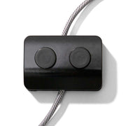 Interruttore Unipolare Nero con doppia accensione a pedale - Design by Achille Castiglioni - Creative Cables