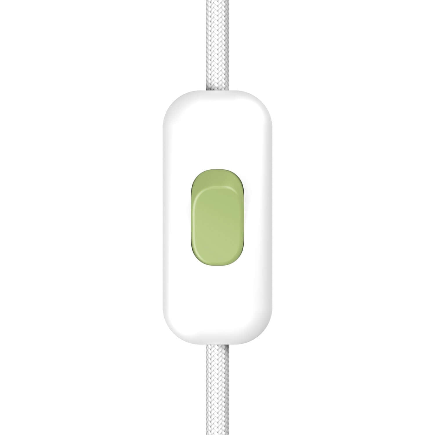 Interruttore Unipolare rompifilo Creative Switch Bianco e pulsante Verde prato - Creative Cables
