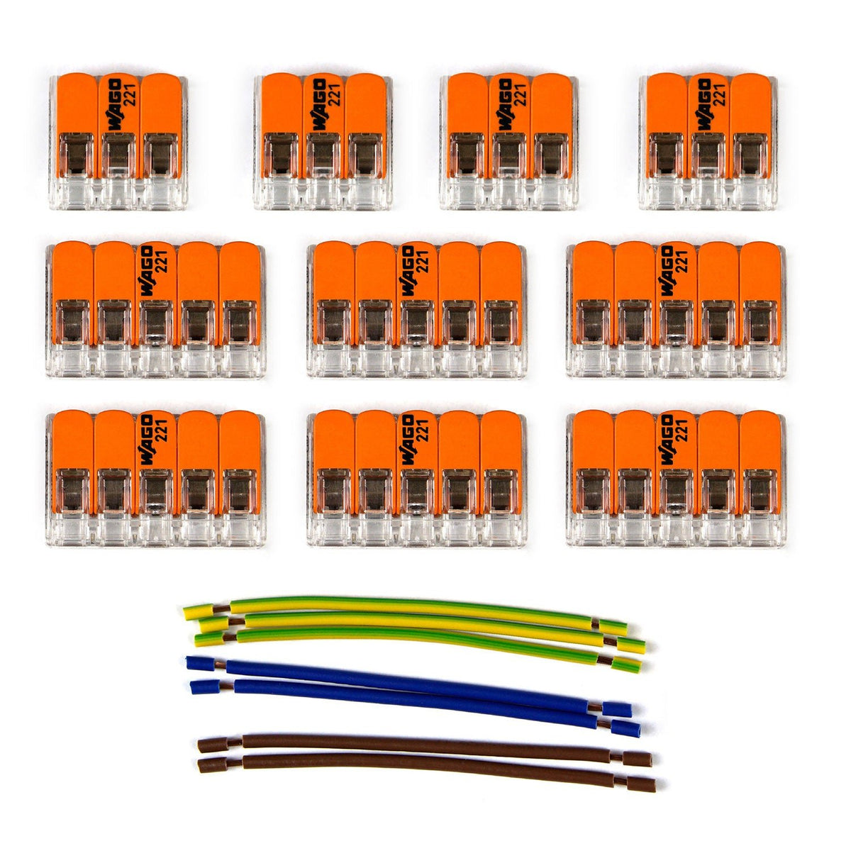 WAGO connection kit for 3x cable for 8-hole ceiling rose – Creative Cables