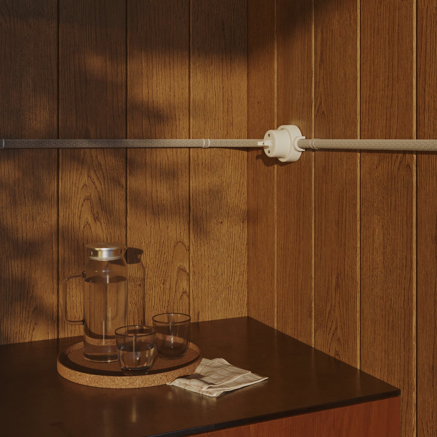 Kit interruttore/deviatore con dado a farfalla e base per Creative-Tubes in porcellana bianca Bianco 2 in linea