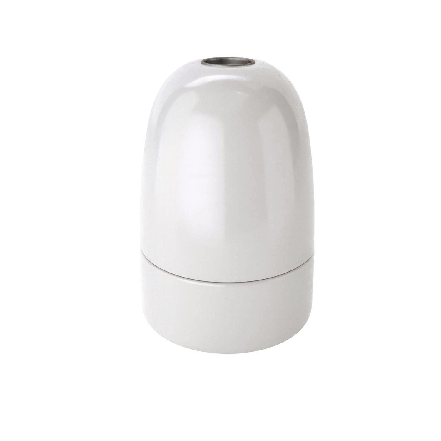 Kit portalampada E40 in porcellana - Bianco