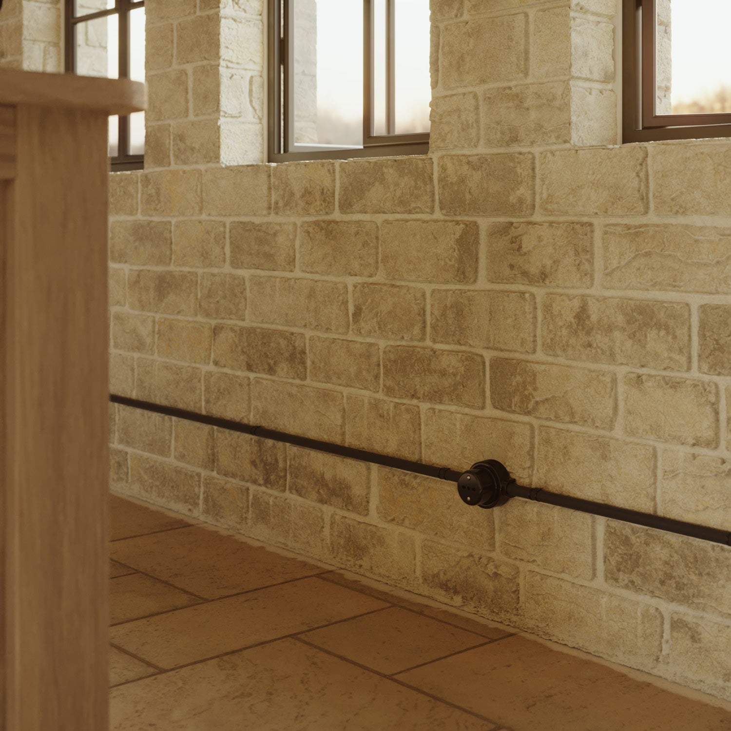 Kit presa bipasso italiana 10/16A da parete e base per Creative-Tubes in porcellana - Nero 2 in linea