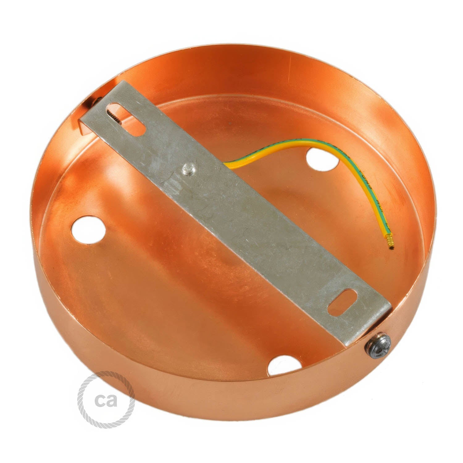 Kit rosone cilindrico in metallo a 3 fori - Rame Conico