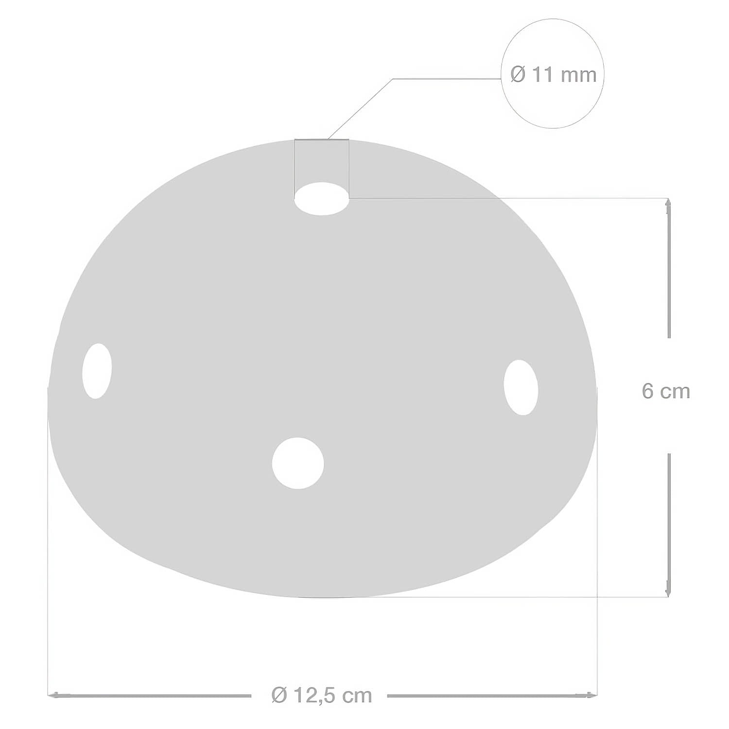 Kit rosone in ceramica a 6 fori - Avorio