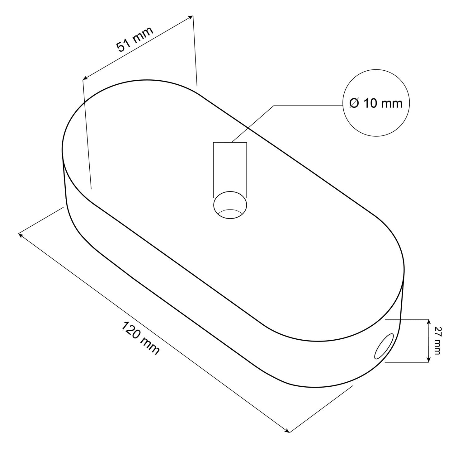 Kit rosone in legno ovale - Bianco