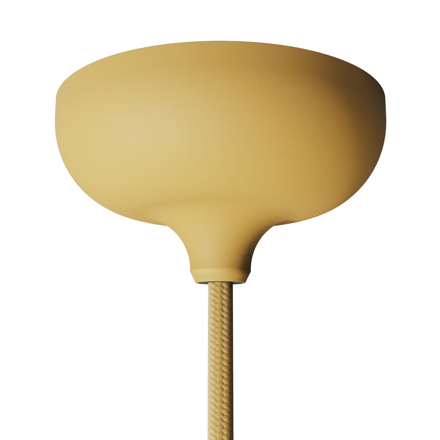 Kit rosone in silicone con foro centrale e predisposizione per foro laterale - Mostarda