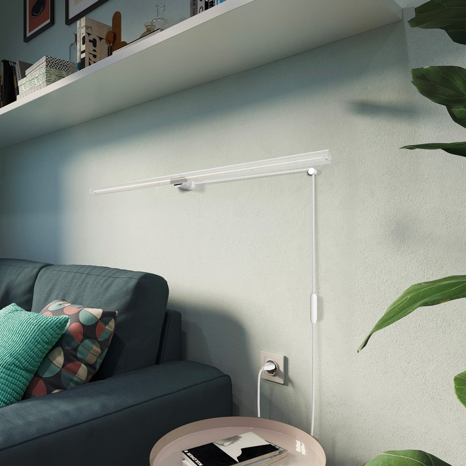 Kit Spostaluce esse14 con portalampada S14d - Effetto White marble