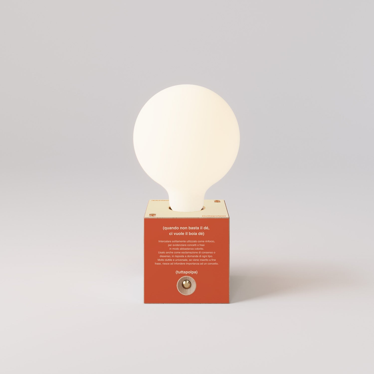 Lampada a batteria Cabless03 "Boia de" con lampadina globo effetto porcellana - Tuttapolpa