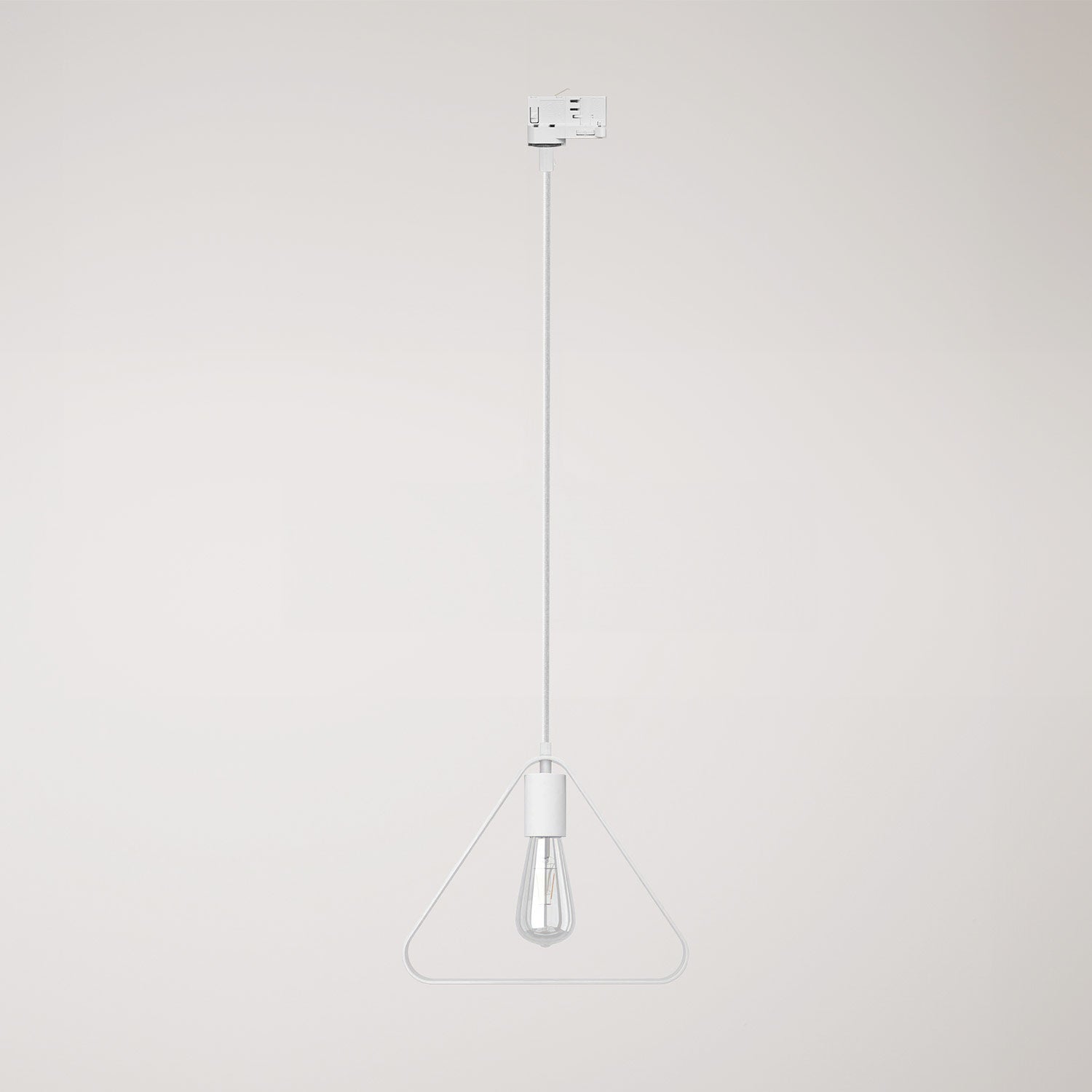 Lampada a sospensione con paralume Duedì Apex a binari - Bianco