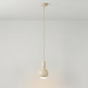 Lampada a sospensione Filotto Metallico con lampadina Lucia - Panna