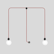 Lampada da esterno Modulair IP65 a 2 cadute con spina UK, paralumi infrangibili Unbreak-a-Ball e cavo SM09
