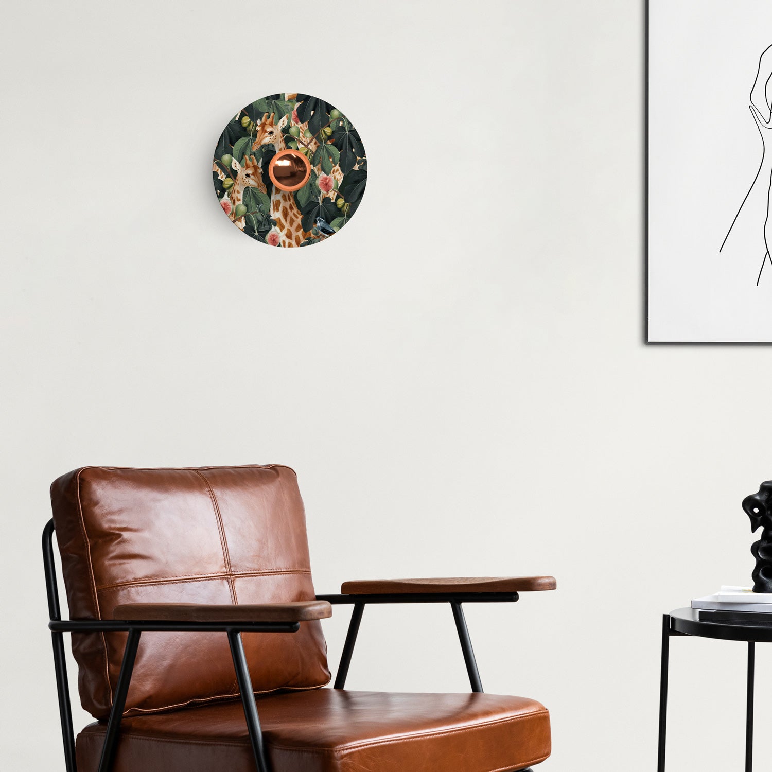 Lampada da parete o soffitto con paralume con animali della giungla 'Wildlife Whispers' Animali Giraffe - Waterproof IP44