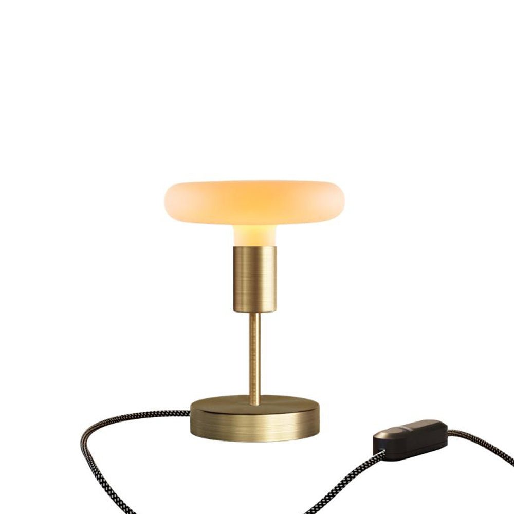 Lampada da tavolo Alzaluce Dash in metallo e spina UK - Bronzo satinato Dimmer