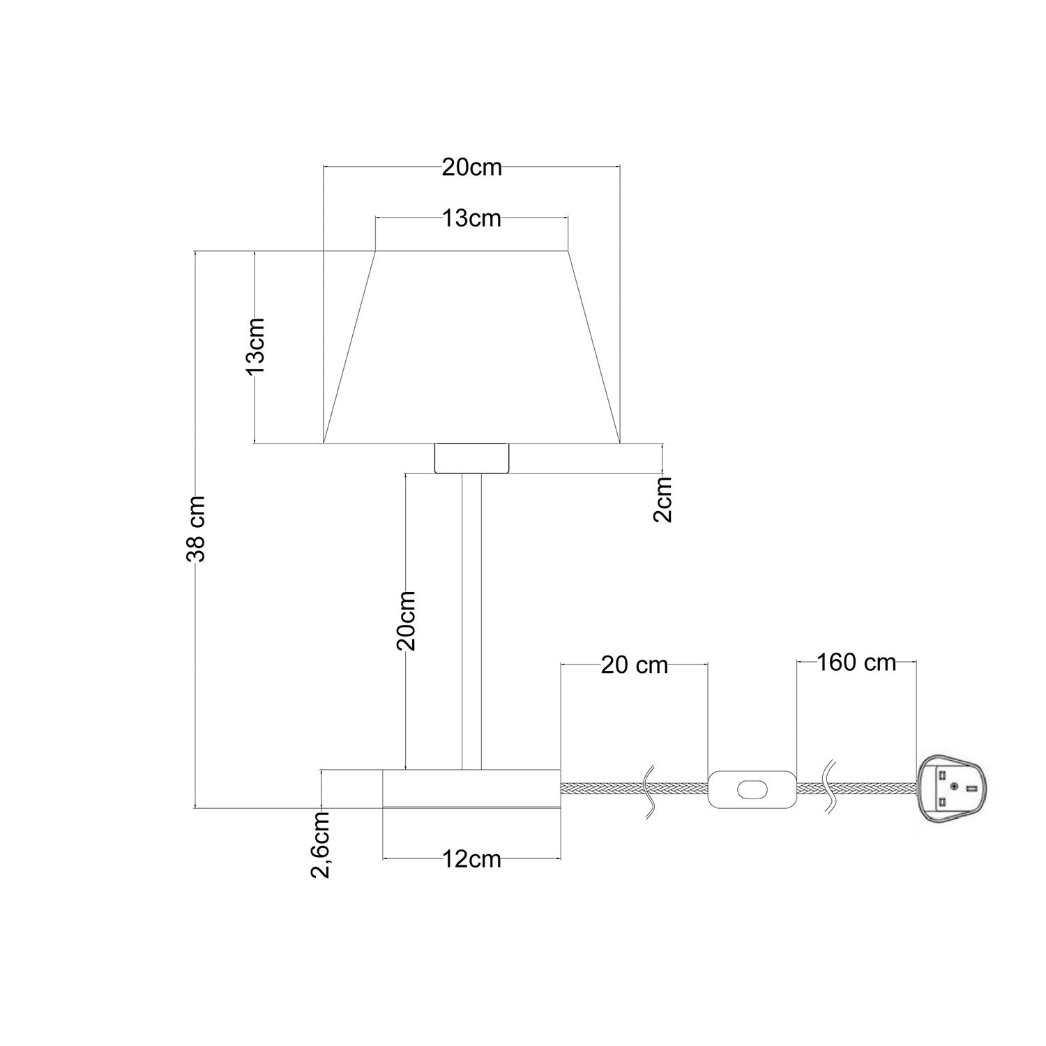 Lampada da tavolo in legno con paralume Impero - Alzaluce Wood e spina UK - Neutro