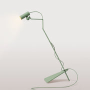 Lampada da terra inclinabile con faretto magnetico orientabile e spina UK - Mario Tubo - Verde